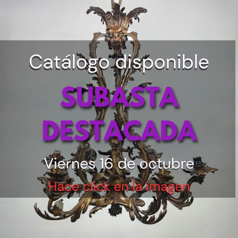 SUBASTA ESPECIAL DE VITRINA VIERNES 16 DE OCTUBRE. CATÁLOGO COMPLETO